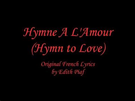 hymne a l'amour english version.